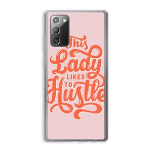 CaseCompany Hustle Lady: Samsung Galaxy Note 20 / Note 20 5G Transparant Hoesje