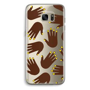 CaseCompany Hands dark: Samsung Galaxy S7 Edge Transparant Hoesje