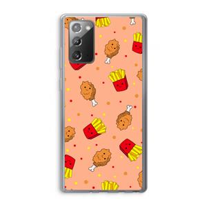 CaseCompany Chicken 'n Fries: Samsung Galaxy Note 20 / Note 20 5G Transparant Hoesje