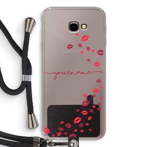 CaseCompany Kusjes: Samsung Galaxy J4 Plus Transparant Hoesje met koord