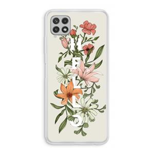 CaseCompany Hello bloemen: Samsung Galaxy A22 4G Transparant Hoesje