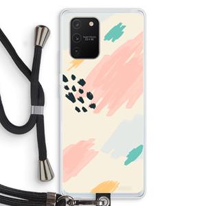 CaseCompany Sunday Chillings: Samsung Galaxy S10 Lite Transparant Hoesje met koord