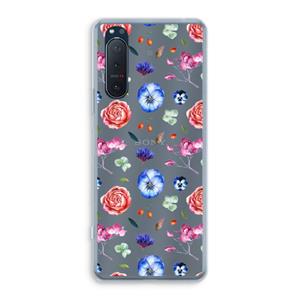 CaseCompany Bloemetjes: Sony Xperia 5 II Transparant Hoesje