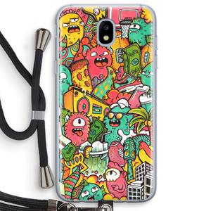 CaseCompany Vexx City: Samsung Galaxy J5 (2017) Transparant Hoesje met koord