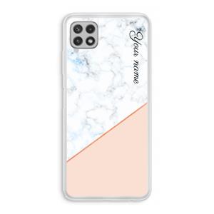 CaseCompany Marmer in stijl: Samsung Galaxy A22 4G Transparant Hoesje