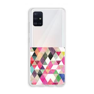 CaseCompany Gekleurde driehoekjes: Galaxy A51 4G Transparant Hoesje