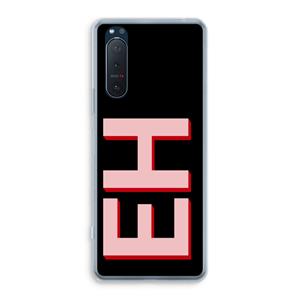 CaseCompany Monogram: Sony Xperia 5 II Transparant Hoesje
