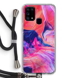 CaseCompany Earth And Ocean: Samsung Galaxy M31 Transparant Hoesje met koord