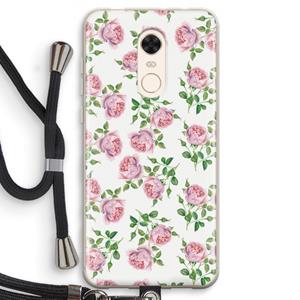 CaseCompany Kleine roosjes: Xiaomi Redmi 5 Transparant Hoesje met koord