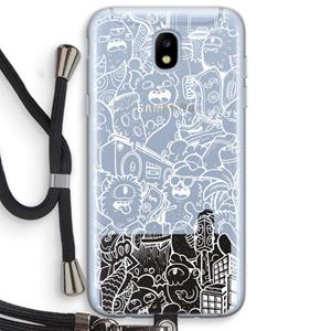 CaseCompany Vexx City #2: Samsung Galaxy J5 (2017) Transparant Hoesje met koord
