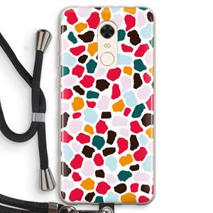 CaseCompany Colored Giraffe: Xiaomi Redmi 5 Transparant Hoesje met koord