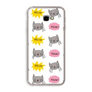 CaseCompany Meow: Samsung Galaxy J4 Plus Transparant Hoesje