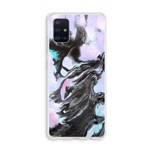 CaseCompany Pastel zwart: Galaxy A51 4G Transparant Hoesje