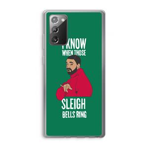 CaseCompany Sleigh Bells Ring: Samsung Galaxy Note 20 / Note 20 5G Transparant Hoesje