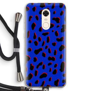 CaseCompany Blue Leopard: Xiaomi Redmi 5 Transparant Hoesje met koord