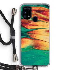 CaseCompany Green Inferno: Samsung Galaxy M31 Transparant Hoesje met koord