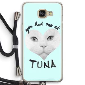 CaseCompany You had me at tuna: Samsung Galaxy A5 (2016) Transparant Hoesje met koord