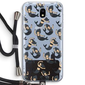 CaseCompany Zeemeermin: Samsung Galaxy J5 (2017) Transparant Hoesje met koord