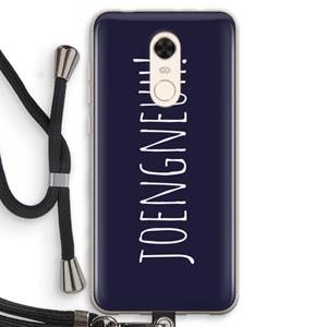 CaseCompany Joengneuh!: Xiaomi Redmi 5 Transparant Hoesje met koord