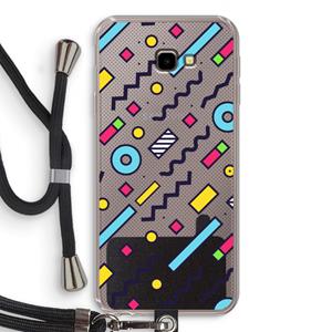 CaseCompany 8-bit N°8: Samsung Galaxy J4 Plus Transparant Hoesje met koord