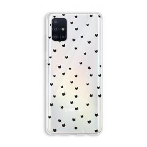 CaseCompany Kleine kattenkopjes: Galaxy A51 4G Transparant Hoesje