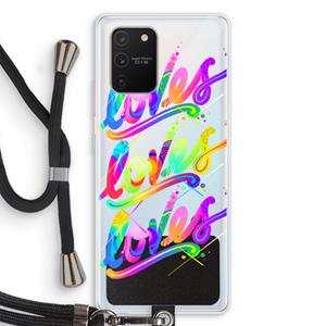 CaseCompany Loves: Samsung Galaxy S10 Lite Transparant Hoesje met koord