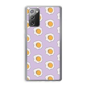 CaseCompany Bacon to my eggs #1: Samsung Galaxy Note 20 / Note 20 5G Transparant Hoesje