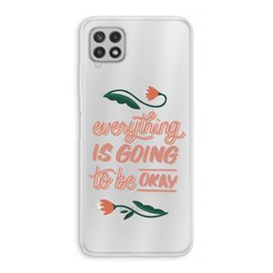 CaseCompany Optimistic flower girl: Samsung Galaxy A22 4G Transparant Hoesje