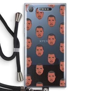 CaseCompany Kanye Call Me℃: Sony Xperia XZ1 Transparant Hoesje met koord