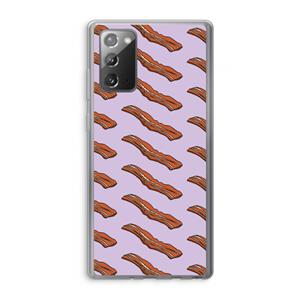 CaseCompany Bacon to my eggs #2: Samsung Galaxy Note 20 / Note 20 5G Transparant Hoesje