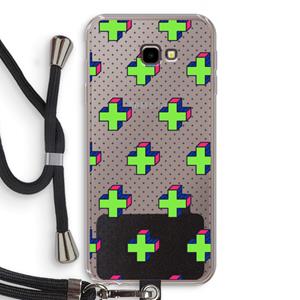 CaseCompany 8-bit N°10: Samsung Galaxy J4 Plus Transparant Hoesje met koord