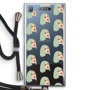 CaseCompany King Kylie: Sony Xperia XZ1 Transparant Hoesje met koord