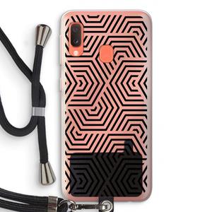 CaseCompany Magic pattern: Samsung Galaxy A20e Transparant Hoesje met koord