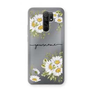 CaseCompany Daisies: Xiaomi Redmi 9 Transparant Hoesje