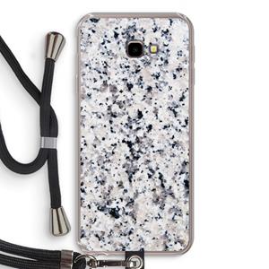 CaseCompany Gespikkelde marmer: Samsung Galaxy J4 Plus Transparant Hoesje met koord