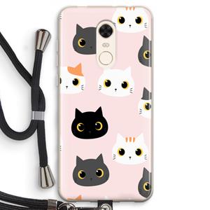 CaseCompany Katten: Xiaomi Redmi 5 Transparant Hoesje met koord