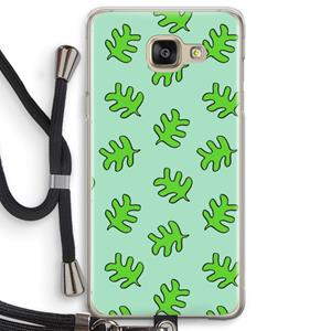 CaseCompany Groene blaadjes: Samsung Galaxy A5 (2016) Transparant Hoesje met koord