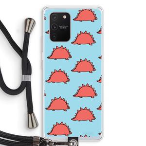 CaseCompany Dinosawrr: Samsung Galaxy S10 Lite Transparant Hoesje met koord