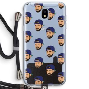 CaseCompany Drake Away: Samsung Galaxy J5 (2017) Transparant Hoesje met koord