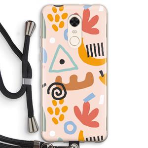 CaseCompany Abstract: Xiaomi Redmi 5 Transparant Hoesje met koord