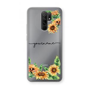 CaseCompany Zonnebloemen: Xiaomi Redmi 9 Transparant Hoesje