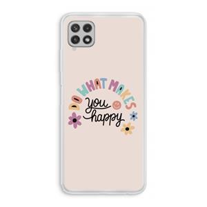CaseCompany Happy days: Samsung Galaxy A22 4G Transparant Hoesje