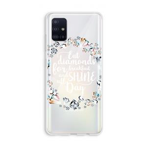 CaseCompany Diamonds: Galaxy A51 4G Transparant Hoesje