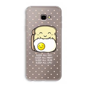 CaseCompany Sleep All Day: Samsung Galaxy J4 Plus Transparant Hoesje