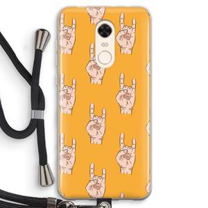 CaseCompany Rock: Xiaomi Redmi 5 Transparant Hoesje met koord