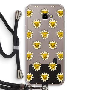 CaseCompany Leeuwenkoppen: Samsung Galaxy J4 Plus Transparant Hoesje met koord