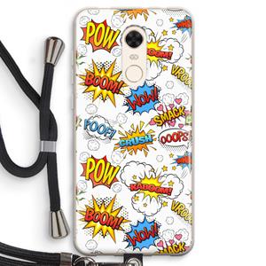 CaseCompany Pow Smack: Xiaomi Redmi 5 Transparant Hoesje met koord