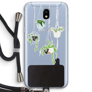 CaseCompany Hang In There: Samsung Galaxy J5 (2017) Transparant Hoesje met koord