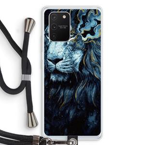CaseCompany Darkness Lion: Samsung Galaxy S10 Lite Transparant Hoesje met koord