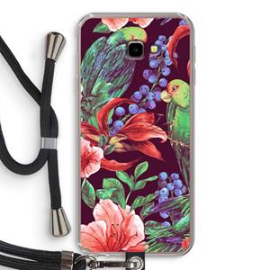 CaseCompany Papegaaien: Samsung Galaxy J4 Plus Transparant Hoesje met koord
